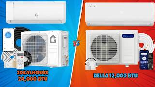 IDEALHOUSE 24,000 BTU VS DELLA 12,000 BTU Mini Split | Which AC Fits Your Home