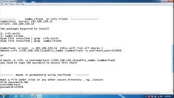 RHEL 7  Mount and unmount CIFS and NFS network file systems