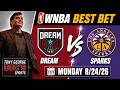 WNBA Pick - Atlanta Dream vs Los Angeles Sparks Prediction, 8/24/2026 Free Best Bets & Odds