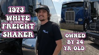 1973 White Freightliner Cabover Owner 24 Yr Old Dylan Giere