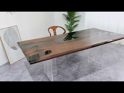 Bring Home The Subtle Elegance Of A Seawave Black Walnut Resin Table Epoxytables Customepoxytable 