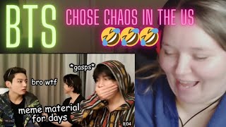 FIRST Reaction to BTS Chose CHAOS in the US 🤣😭🤣