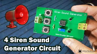 4 Different Siren Sound Generator using UM3561 | Police Ambulance Sound | DIY