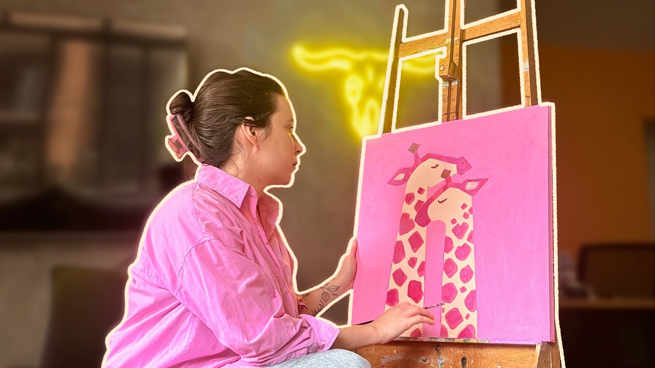 pintei essa tela pra contar uma história 🦒