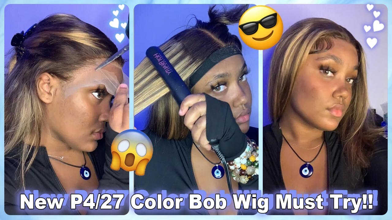 🧚🏽‍♀️Ready For New Highlighted Bob Wig? 13x4 Big Lace Wig Install 