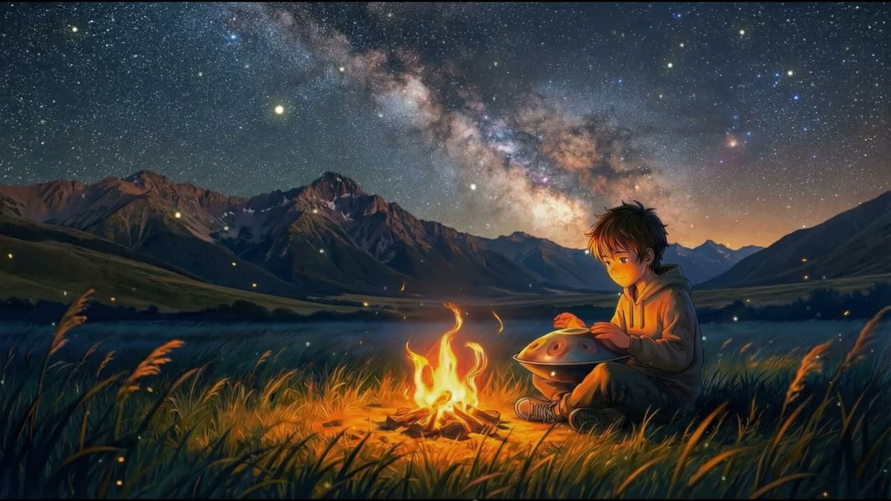 Enchanted Campfire Calm 🔥 | 1 Hour Handpan Ambient Journey