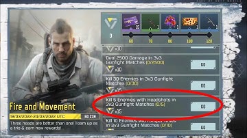 call of duty mobile| Kill 5 enemies with headshots in 3v3 gunfight matches