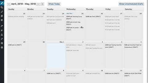 WordPress Editorial Calendar