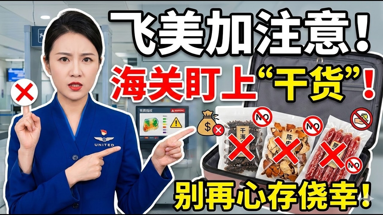 飞美加注意！行李箱放了“这类干货”会被盯上？空姐实话：别再心存侥幸了！