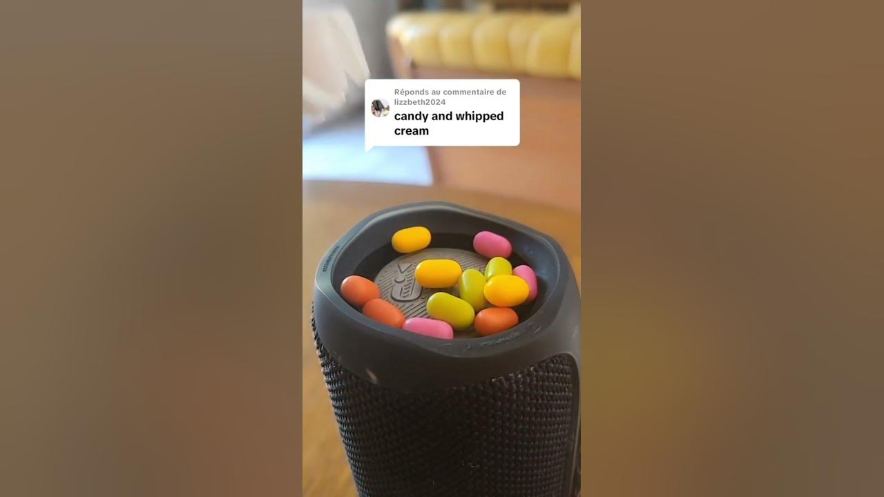 Jbl bass boosted try  with candy and whipped cream..🤫🤫 #jbl_test