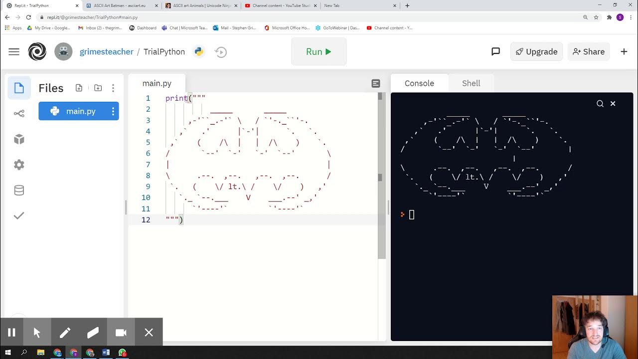 Python: Print ascii art - YouTube