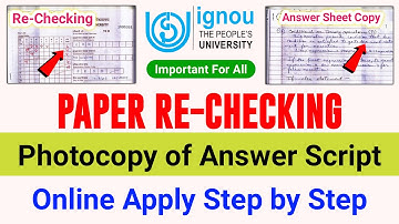 IGNOU Revaluation and Photocopy of Answer Script Online Apply Step by Step Full Process| Exam Update