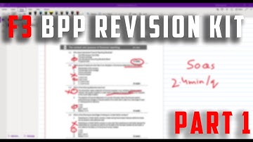 ACCA F3/FA BPP Revision Kit (Part 1) | Rusab Hussein
