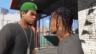 Repossession mission but Franklin is Travis Scott