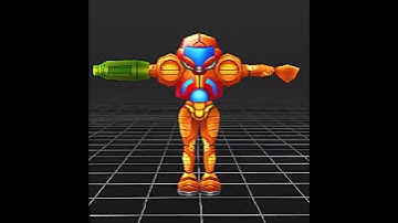 Super Smash Bros. DS Concept: Samus Redesign T-Pose #nintendo #metroid #gaming  #blender #animation