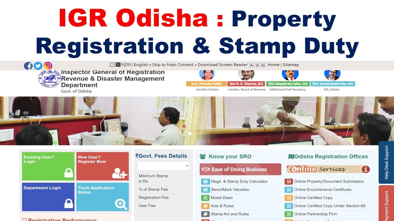 IGR odisha registration IGR odisha online apply bharatyojna 