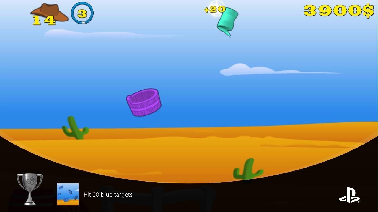 Cazzarion: Gunslinger ~ Hit 20 blue targets Trophy