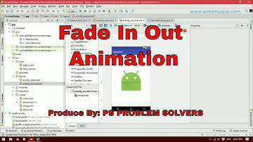 How to Add Fade or Any Animation to Android App | Android Studio Tutorial | #android #animation
