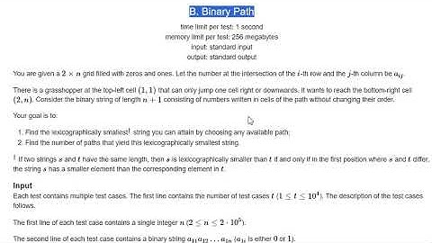 Binary Path Solution II Codeforces Round 930 Solutions II Codeforces Solutions #coding