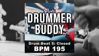 BPM 195 - Drum Beat 5 | Rock Drums, Closed Hi-Hats | Backing Tracks