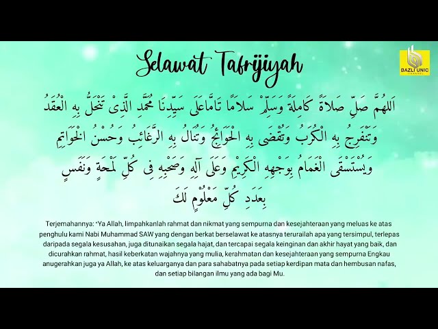 Selawat Tafrijiyah - Mohon Diluaskan Rezeki (7 jam) class=
