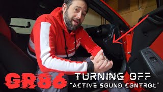 Turning Off Toyota's Fake Engine Sound | 2022+ GR86 or BRZ
