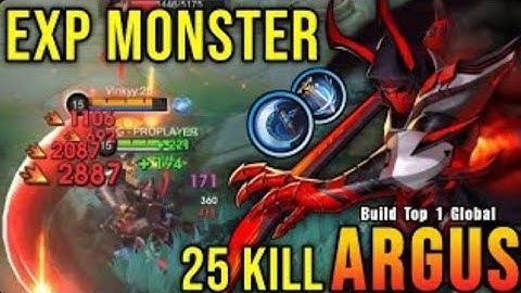 25 Kills!! Argus Best Build Exp Lane!! - Build Top 1 Global Argus ~ MLBB