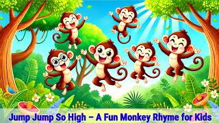 Jump, Swing & Laugh – The Happy Monkey Rhyme || Playful Monkey Rhymes For Kids