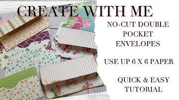 No-Cut Double-Pocket Envelopes - Use Your 6 x 6 Paper - Mass Make Junk Journal Ephemera