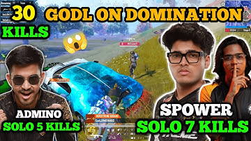 30+ Kills WWCD 😱 Godl On Domination 🔥 Spower Solo 7 Kills 😱  Godl Vs Rntx 🥶 Godlike Highlight🔥