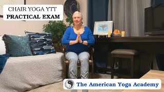 Chair Yoga Teacher Training Exam - Chair Yoga YTT Student Final Exam - Jessica's YTT Practical Test