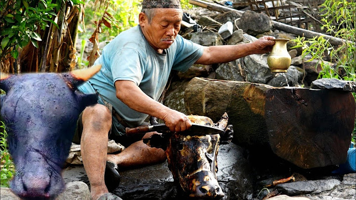 Traditional Buffalo Head Feast | Rural Nepal Mid-Hills Cooking