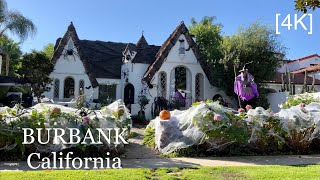 BURBANK Los Angeles California [Halloween] - driving tour [4K]