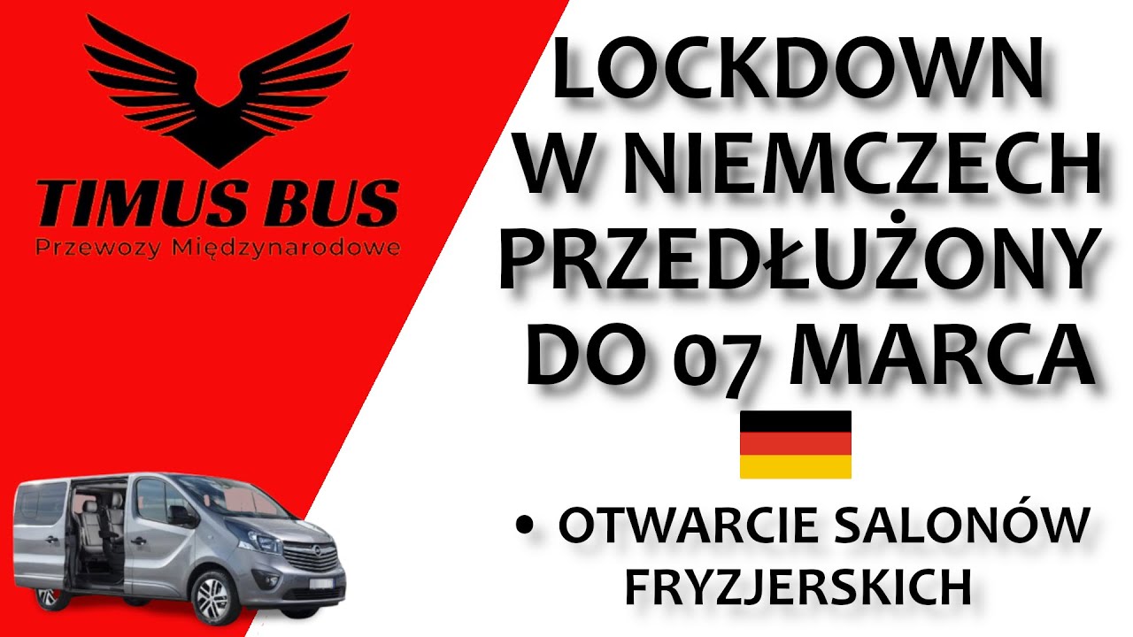 Lockdown w Niemczech przedłużony do 7 marca! | Timus Bus
