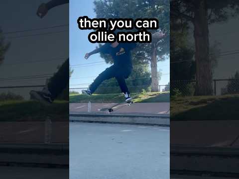 a super easy skate trick to learn that looks cool in slowmo! ollie north. #sk8 #sk8r #ollie #viral