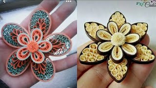 2 Easy Paper Quilling Flowers/ Advance 3D Quilled Flowers with comb/ Quilling Flower  🌺🌹