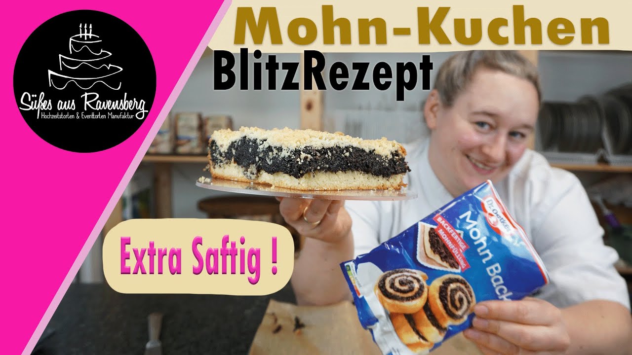 Mohnkuchen saftig & schnell zum selber machen 👩‍🍳🤎 