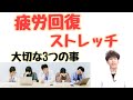 【疲れをとる】ストレッチ　疲労回復に必要な３つのポイント