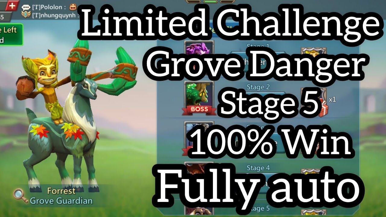 Grove Guardian Limited Challenge Stage 5 (2nd way)  Grove Danger Best Fully Auto Teams