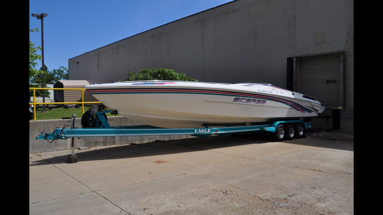 Pride of ownership shows throughout this 1994 wellcraft 38 scarab thunder