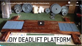 Homemade Deadlift Platform with Band Attachments