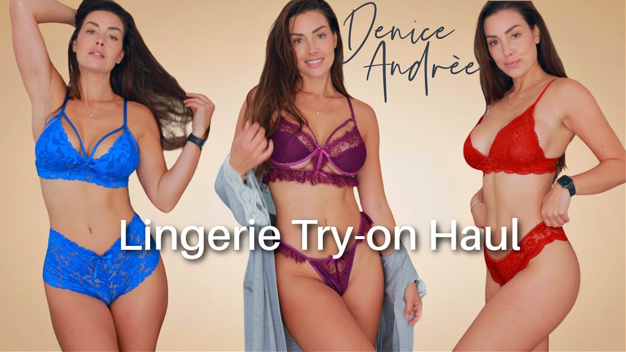 Lace Lingerie try on Haul - Shein #tryon #model #top #lingerie 