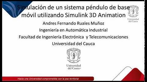 Simulacion de un sistema pendulo de base movil utilizando Simulink 3D Animation