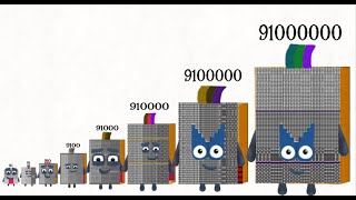Numberblocks Silent Sneeze 9.1 To 91000000 Small To Large Number