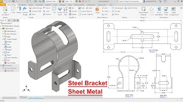 Autodesk inventor sheet metal steel bracket
