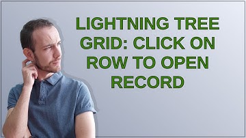 Salesforce: Lightning tree grid: click on row to open record