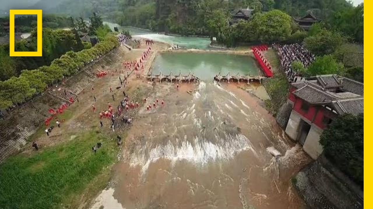 See an Ancient Wonder of China that Transforms a River National Geographic YouTube