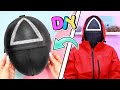 DIY Squid Game homemade COSTUME - How to make the SQUID GAME mask - Halloween crafts Isa's World