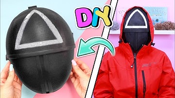 DIY Squid Game homemade COSTUME - How to make the SQUID GAME mask - Halloween crafts Isa