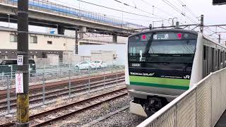 E233系6000番台クラH016編成(回1640K) 磯子駅発車〜留置線到着
